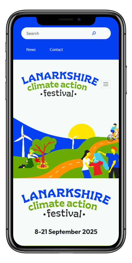iphone showing responsive website