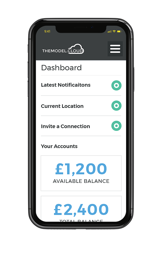 the model cloud on an iphone, web design kent by storm